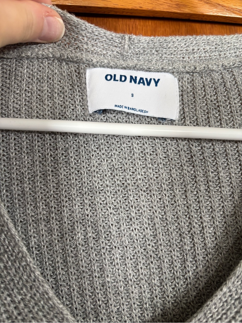 Old Navy Gray V-Neck Ribbed Knit Sweater Tunic - Picture 4 of 4